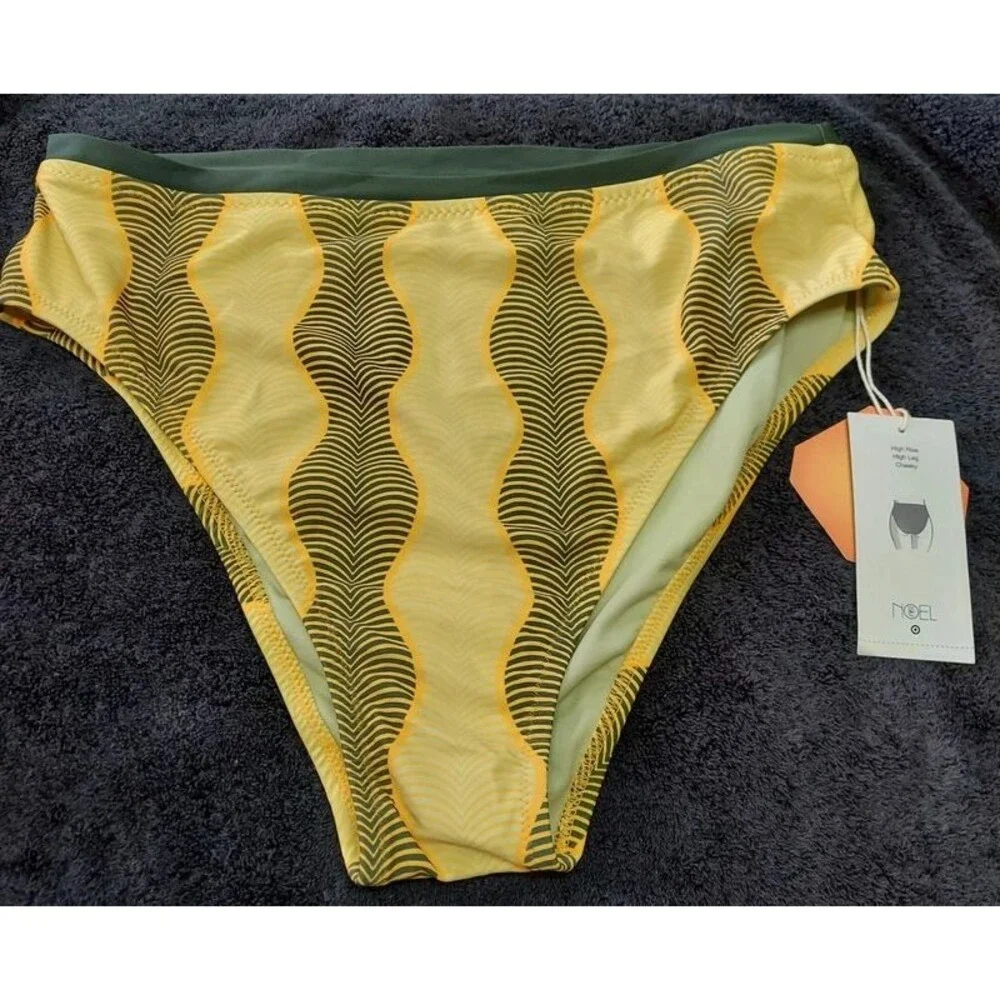 Noel Bikini Swim Bottoms Women's XL High Rise Cheeky